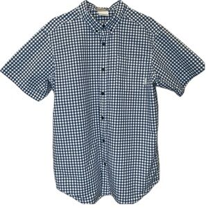Columbia Regular Fit Blue White Check Shirt M Cotton